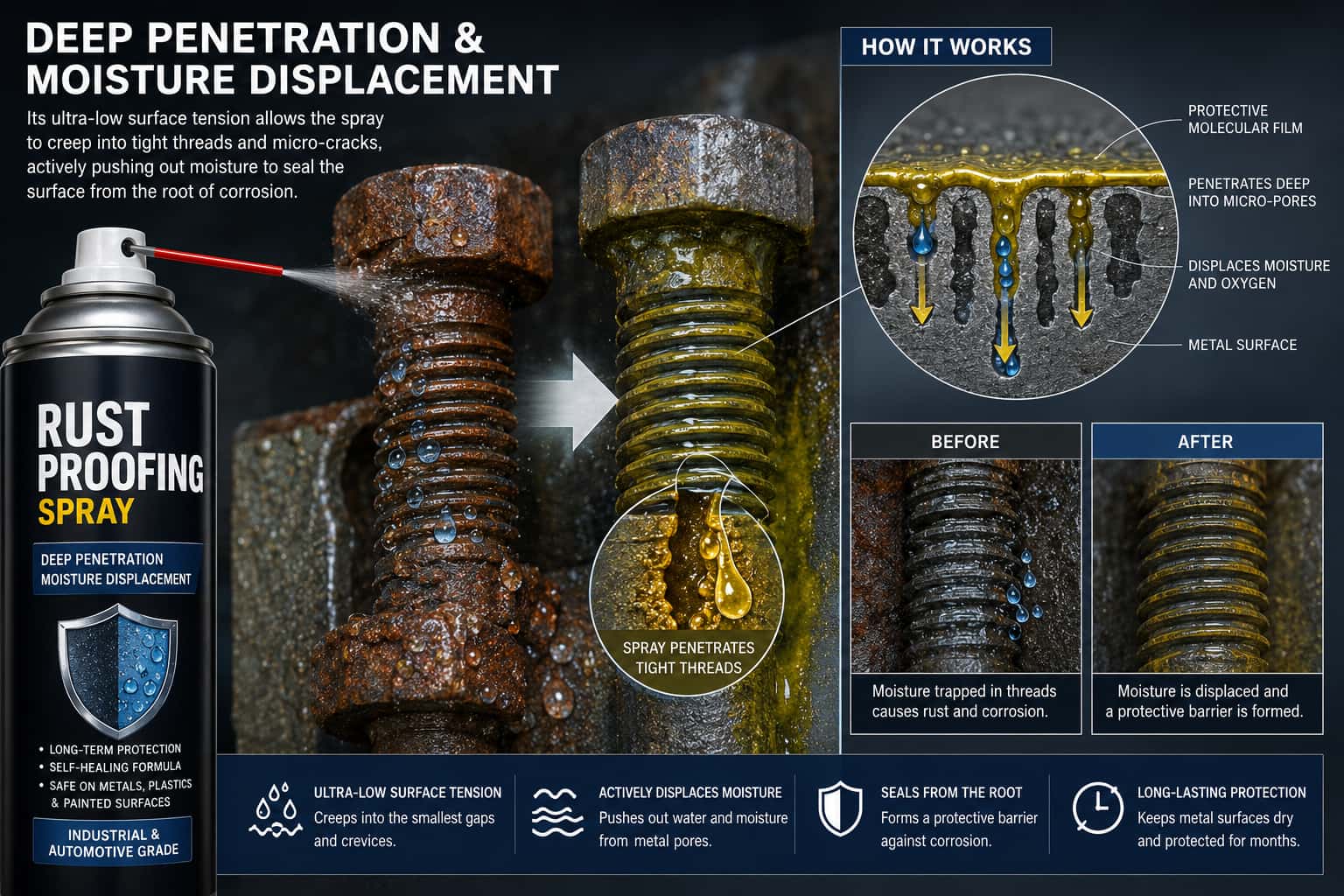 Deep Penetration & Moisture Displacement
