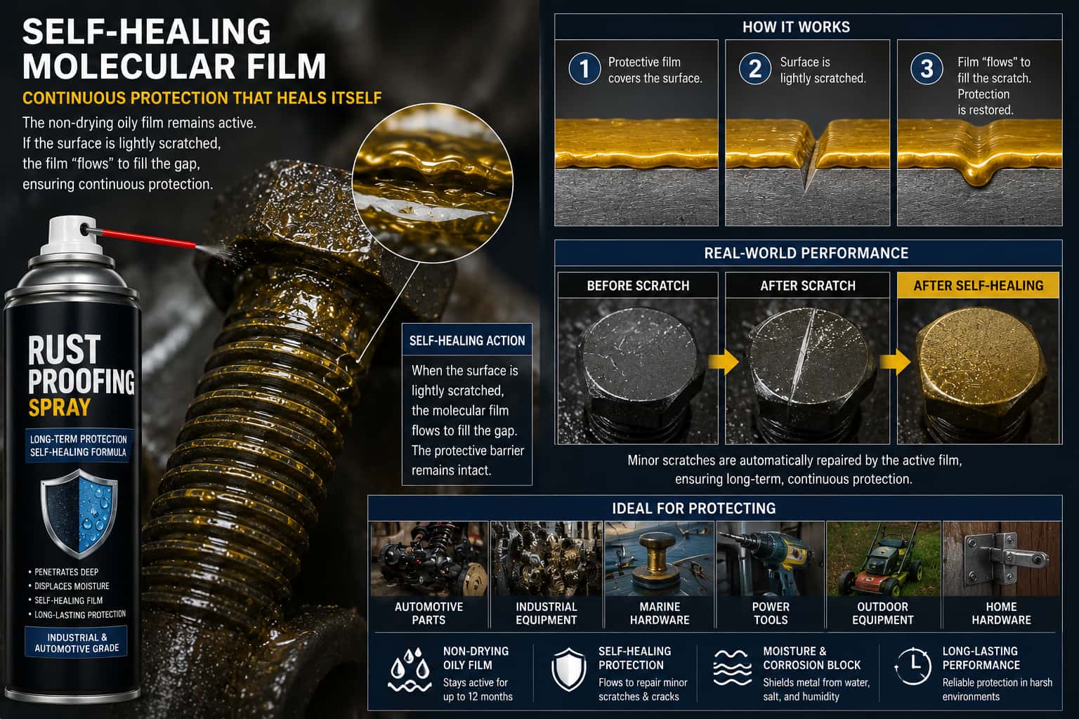 Self-Healing Molecular Film