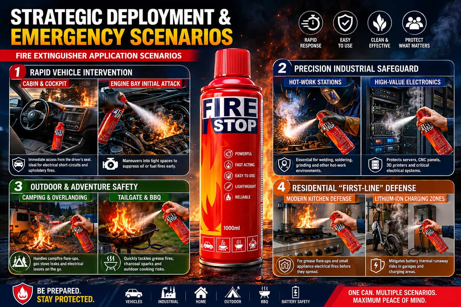 Fire Extinguisher Application Scenarios